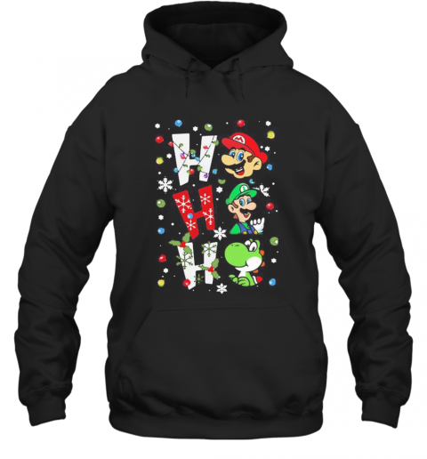 Mario Ho Ho Ho Merry Christmas T-Shirt Unisex Hoodie