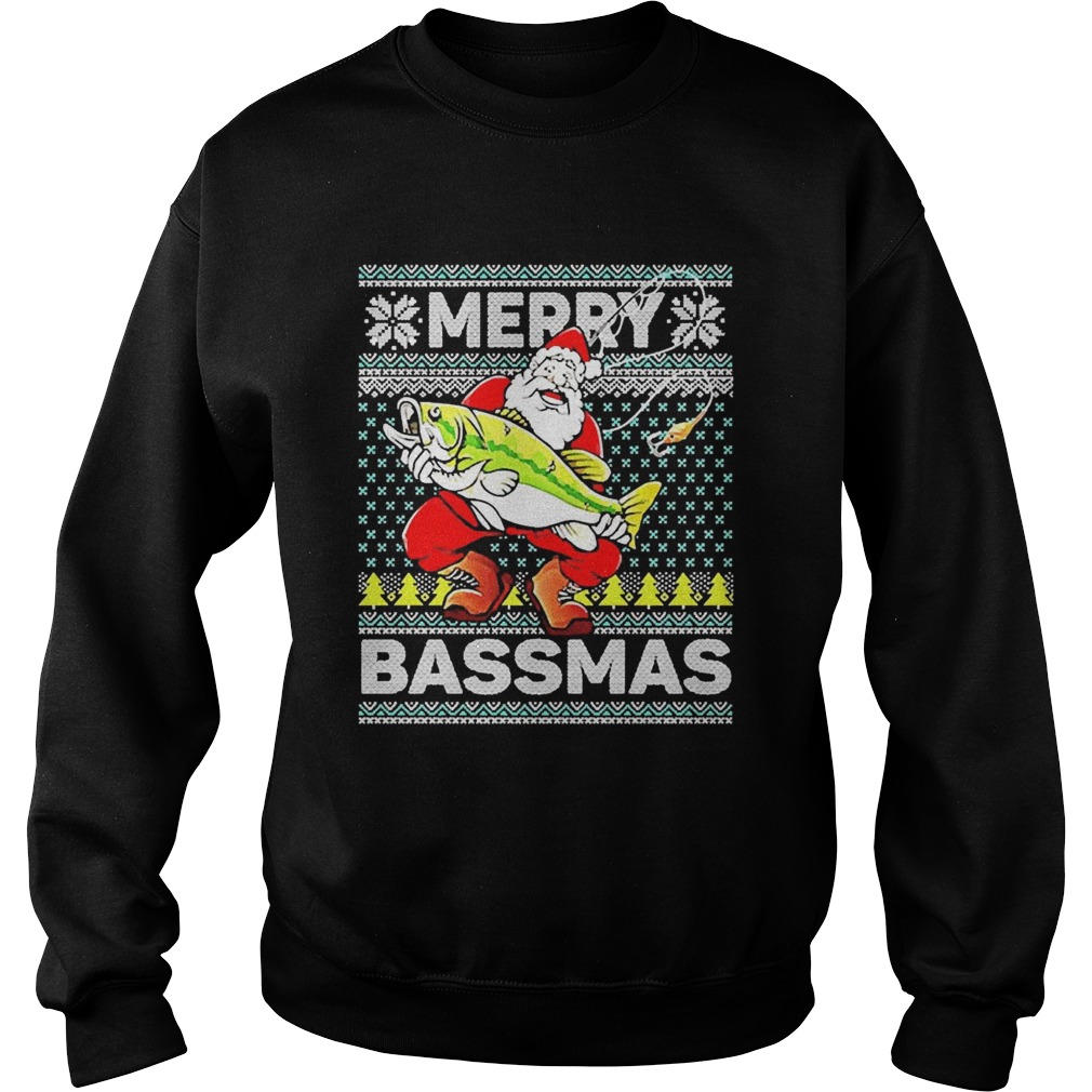 Merry Bassmas Fish Santa Christmas 2020 Sweatshirt
