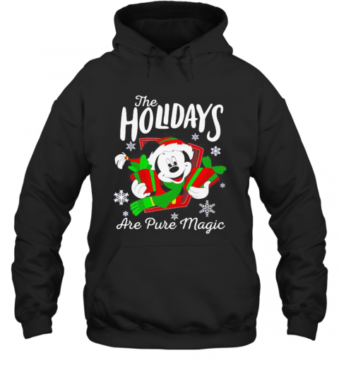 Merry Christmas Mickey Mouse The Holidays Are Pure Magic T-Shirt Unisex Hoodie