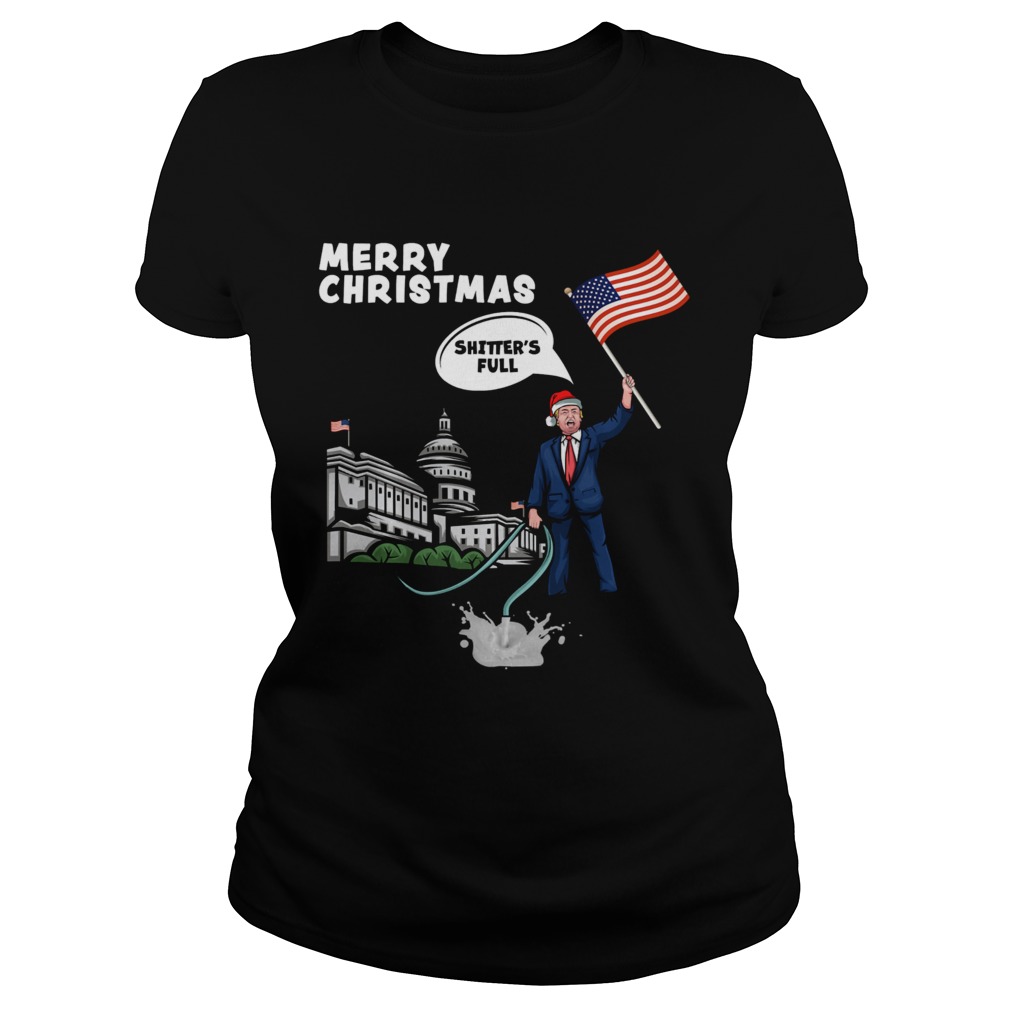 Merry Christmas Shitters Full with Trump Classic Ladies