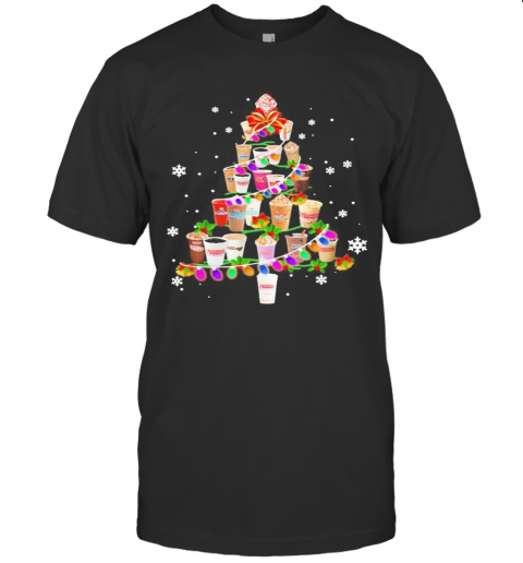 Merry Christmas Tree Dunkin Donuts Coffee T-Shirt