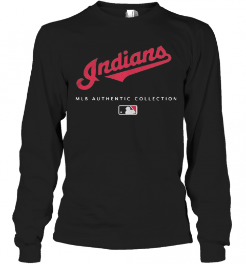 Mlb Authentic Collections Cleveland Indians T-Shirt Long Sleeved T-shirt 