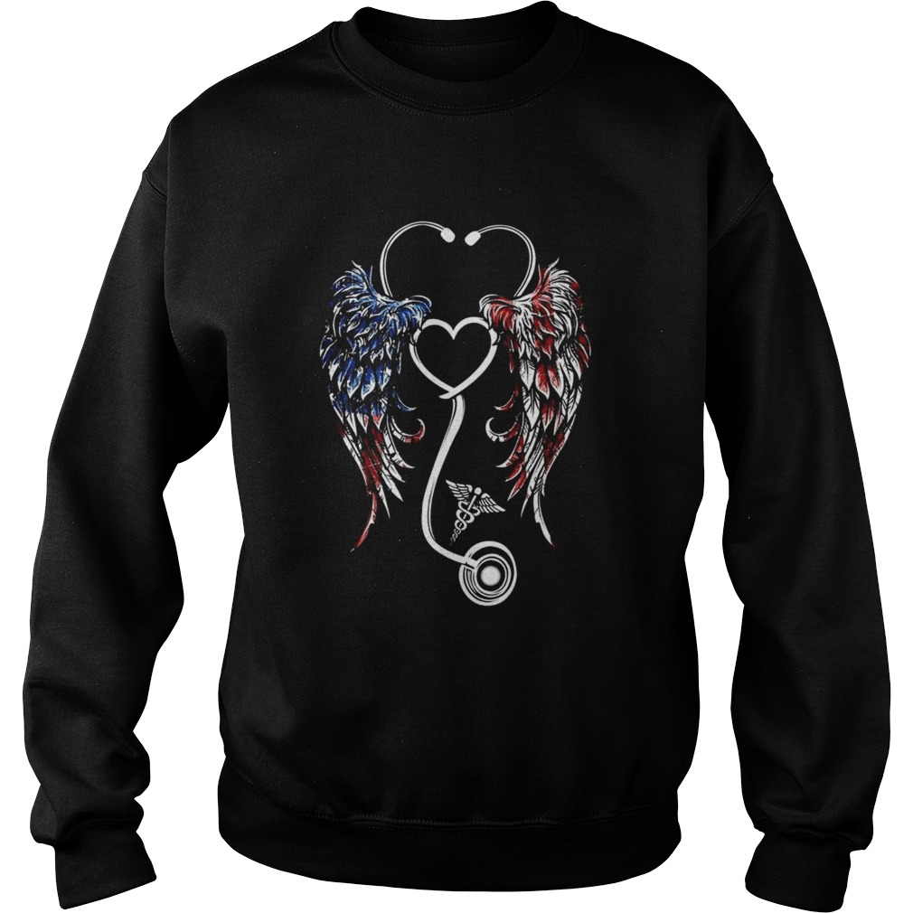 Nurse Wings American Flag Sweatshirt