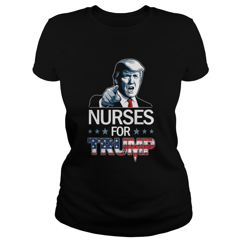 Nurses For Trump American Flag Classic Ladies