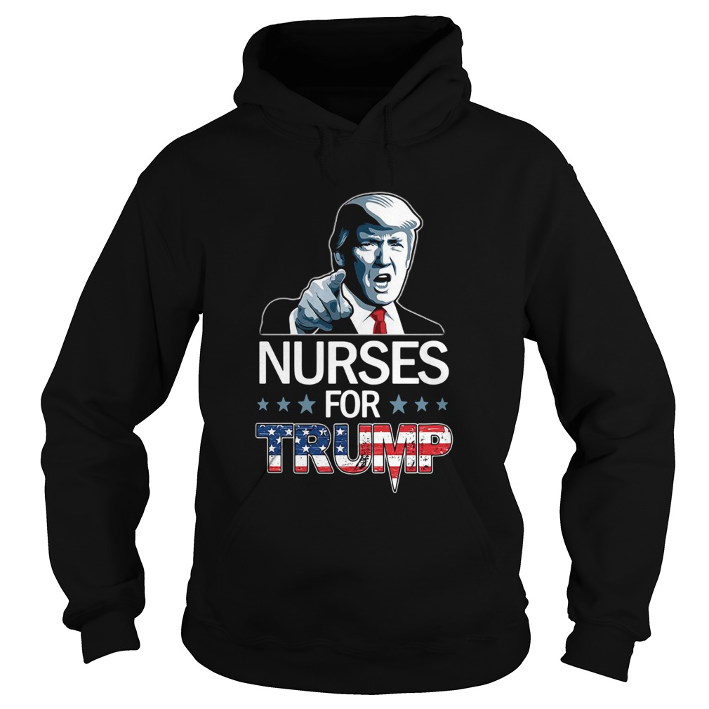 Nurses For Trump American Flag Hoodie