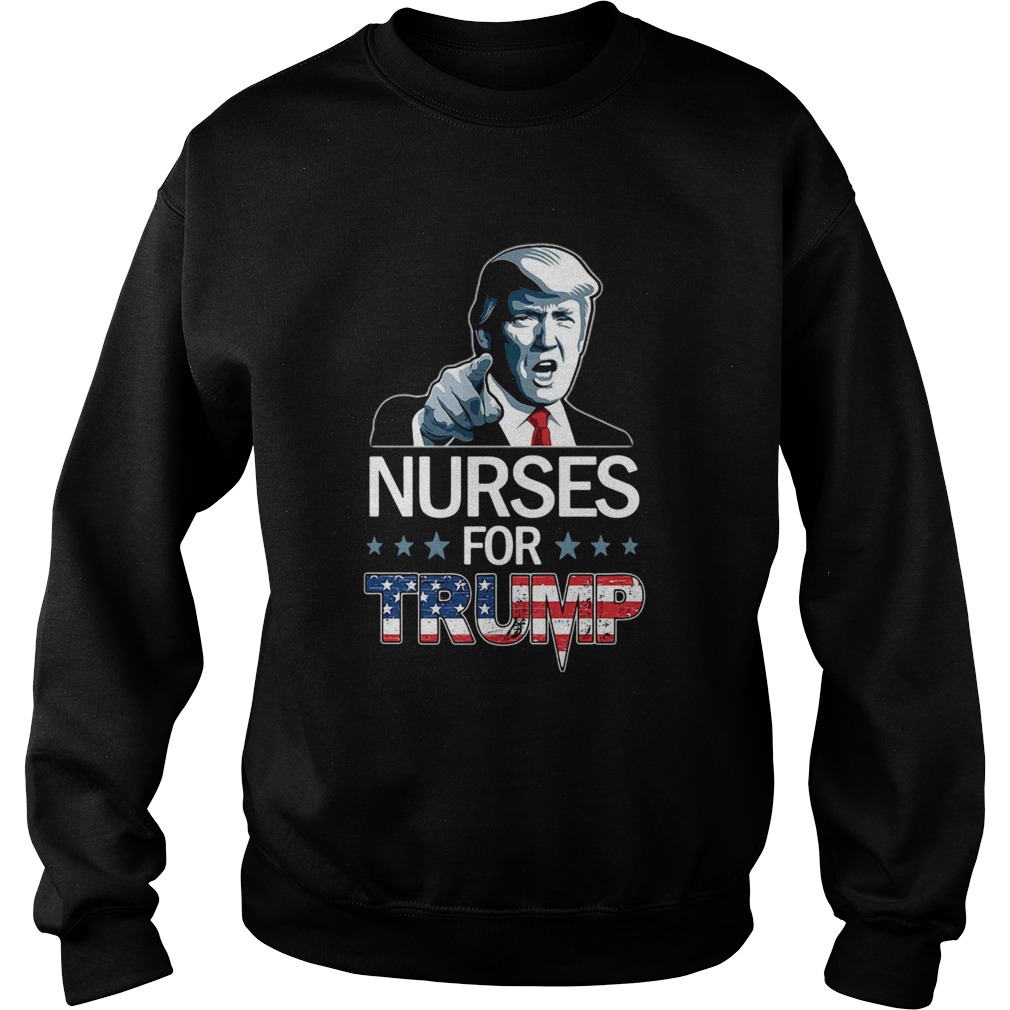 Nurses For Trump American Flag Sweatshirt