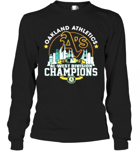 Oakland Athletics 2020 Al West Division Champion T-Shirt Long Sleeved T-shirt 