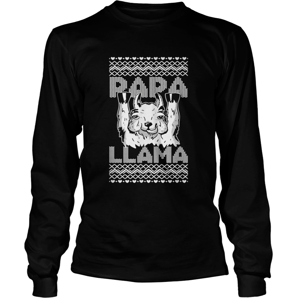 Papa Llama Alpaca Daddy Ugly Animal Father Long Sleeve