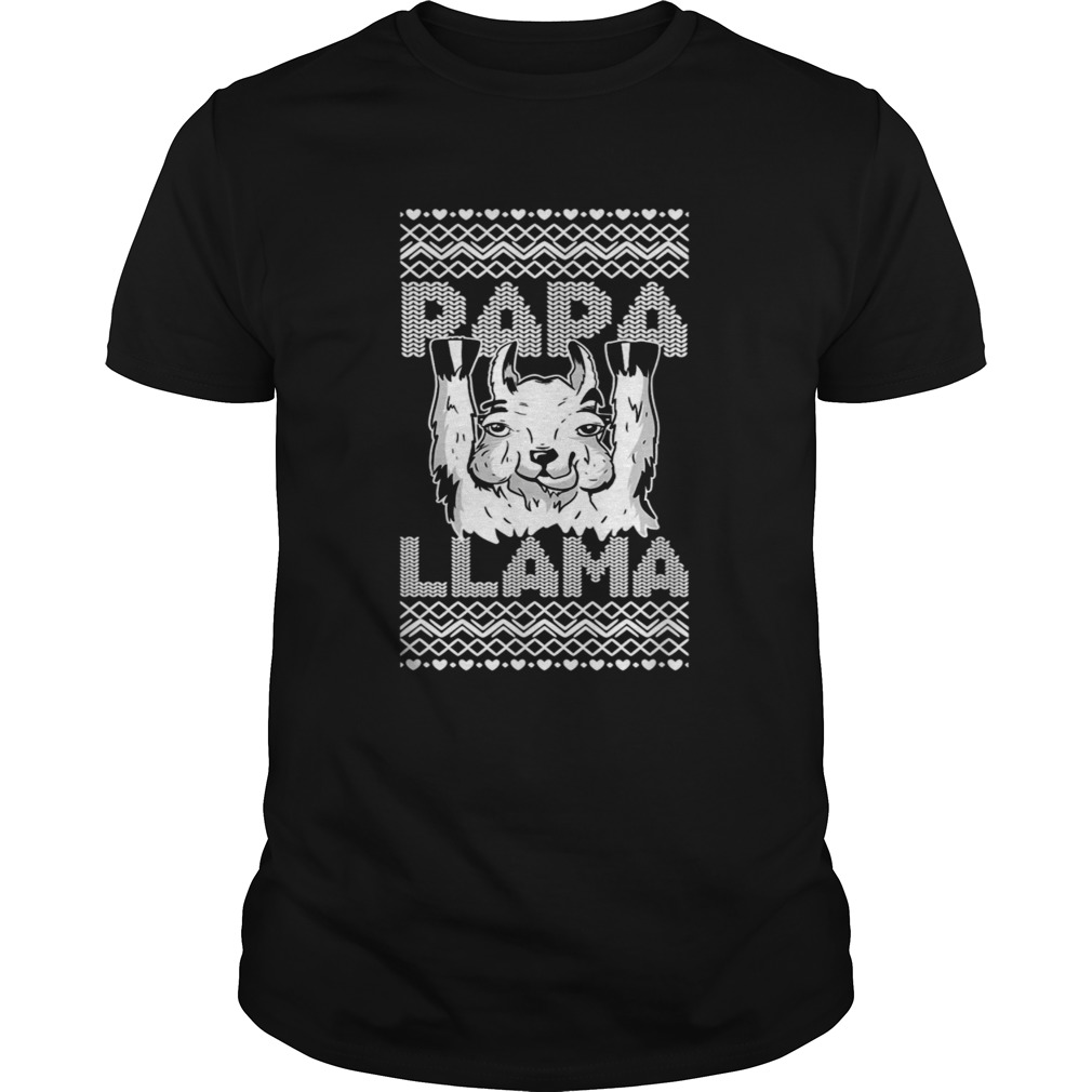 Papa Llama Alpaca Daddy Ugly Animal Father shirt