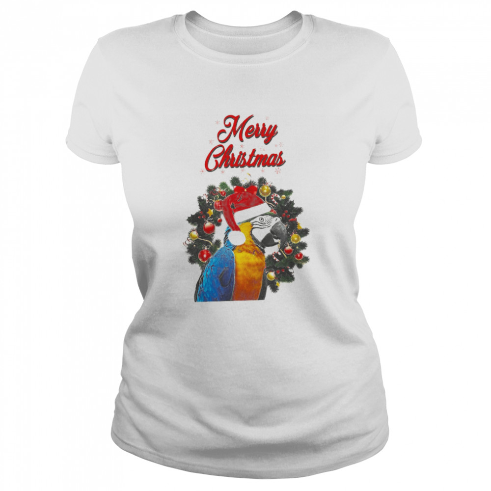 Parrot Merry Christmas Classic Women's T-shirt