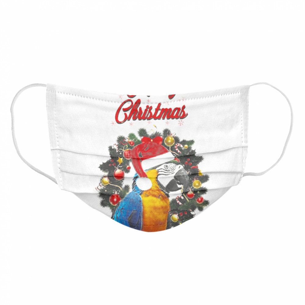 Parrot Merry Christmas Cloth Face Mask