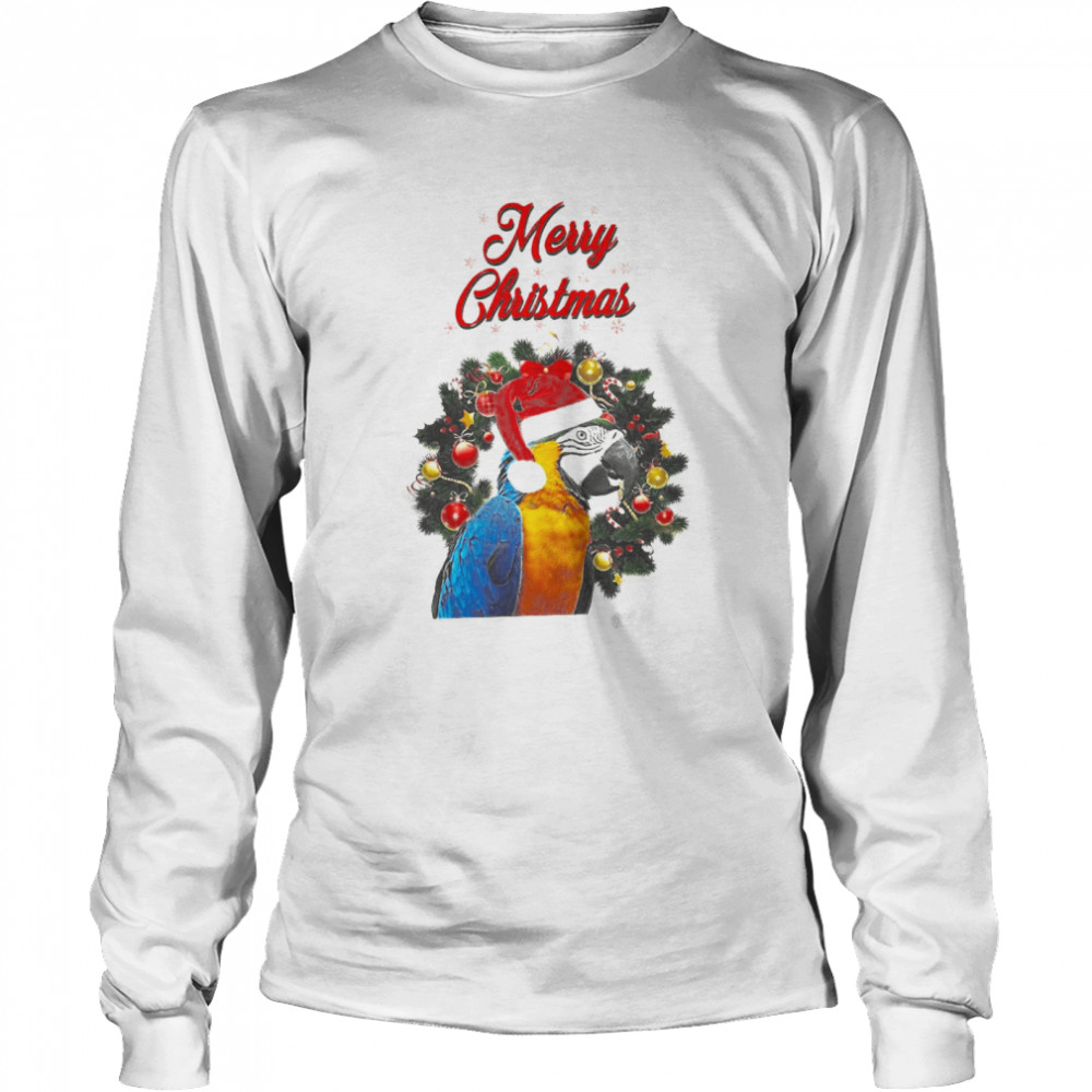 Parrot Merry Christmas Long Sleeved T-shirt