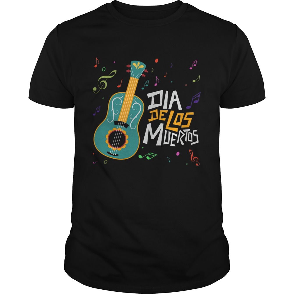 Party Music Guitar Dia De Los Muertos Day Of Dead shirt