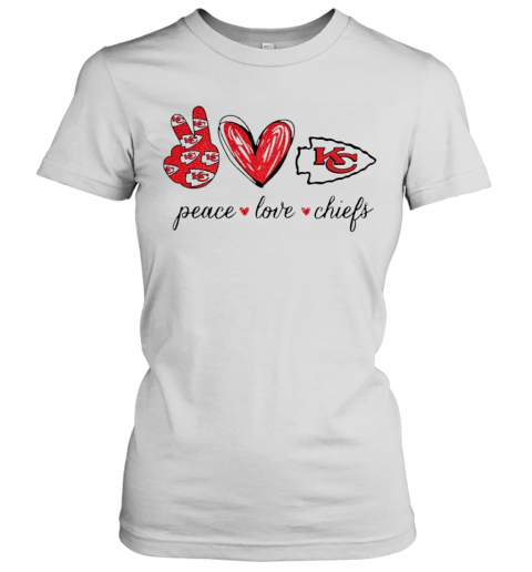 Peace Love Kansas City Chiefs T-Shirt Classic Women's T-shirt