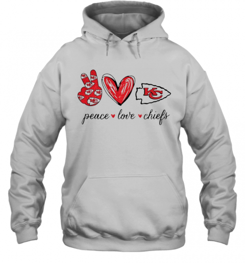 Peace Love Kansas City Chiefs T-Shirt Unisex Hoodie