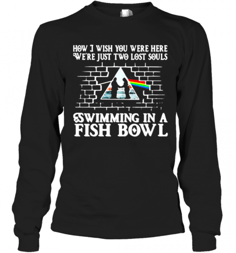Pink Floyd Band How I Wish You Were Here We'Re Just Two Lost Souls Swimming In A Fish Bowl T-Shirt Long Sleeved T-shirt 