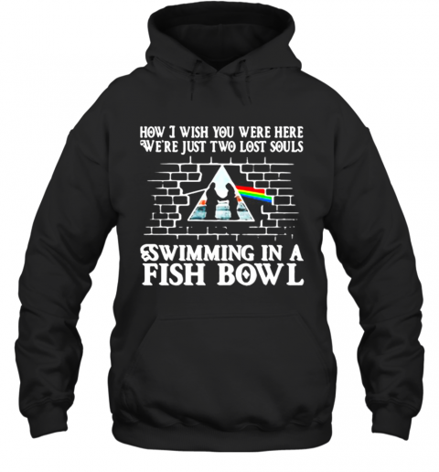 Pink Floyd Band How I Wish You Were Here We'Re Just Two Lost Souls Swimming In A Fish Bowl T-Shirt Unisex Hoodie