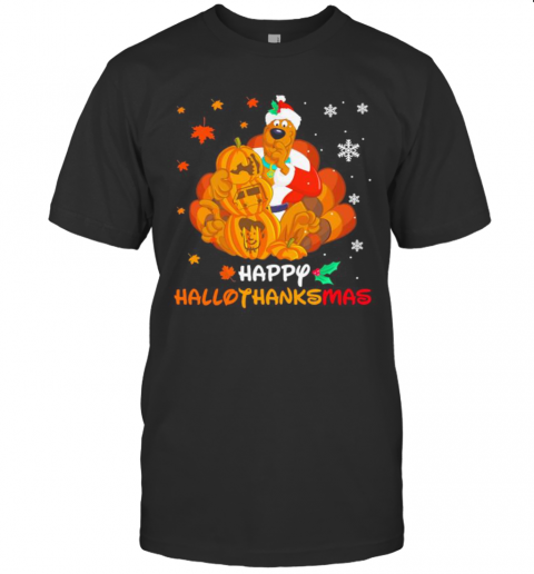Pluto Happy Hallothanksmas Halloween Thanksgiving Christmas T-Shirt