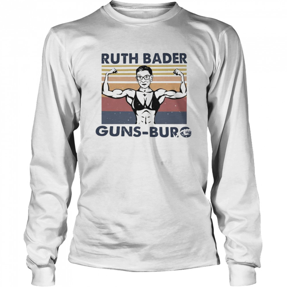 Ruth Bader Guns Burg Vintage Long Sleeved T-shirt