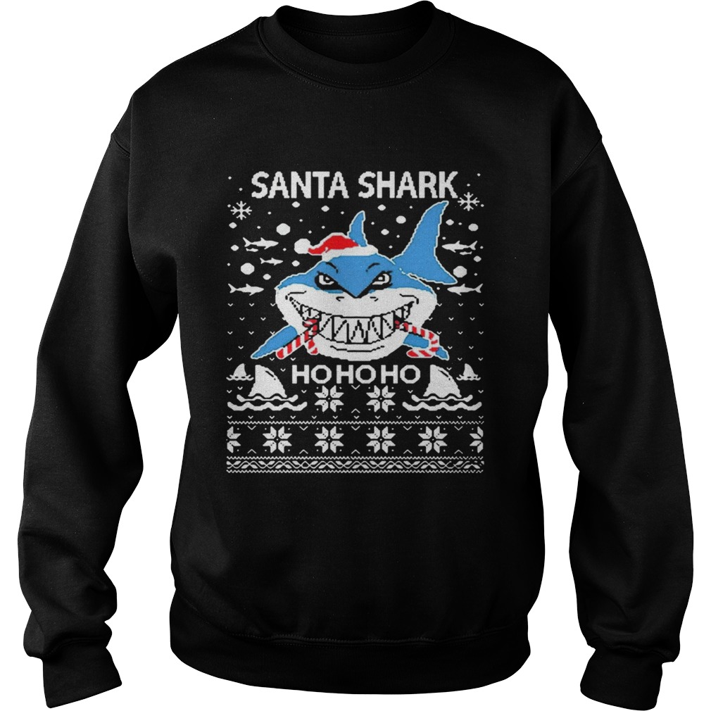 Santa Shark Ho Ho Ho Christmas Sweatshirt