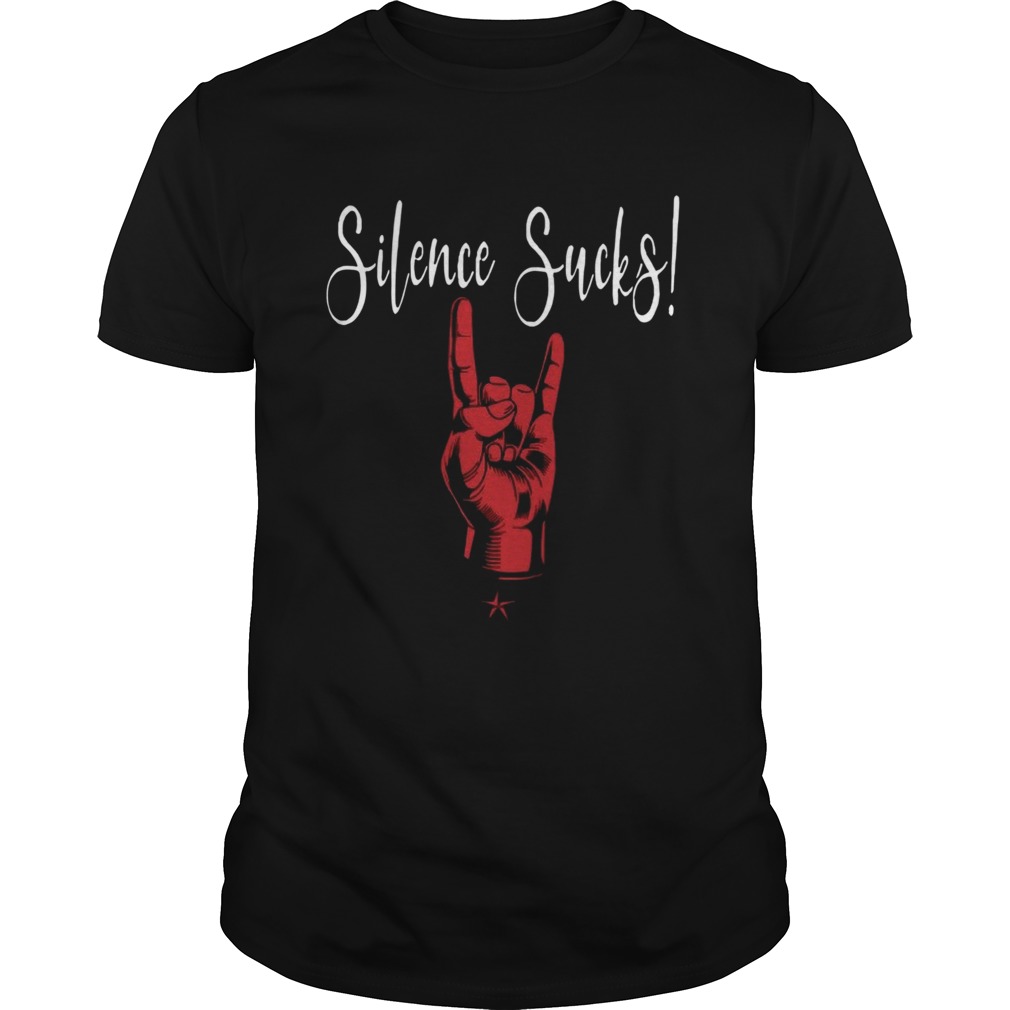 Silence Sucks Rockhand Destroy Silent Guitarists shirt