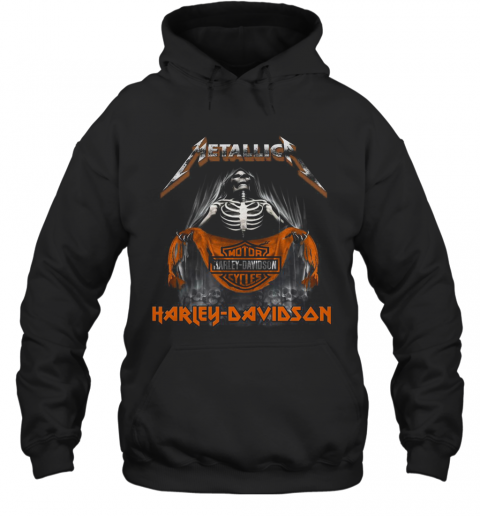Skeleton Metallica Harley Davidson T-Shirt Unisex Hoodie