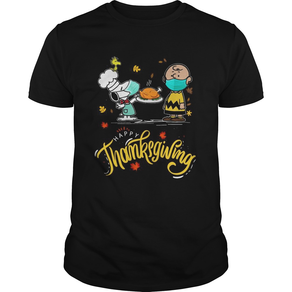 Snoopy And Charlie Brown Face Mask Happy Thanksgiving shirt
