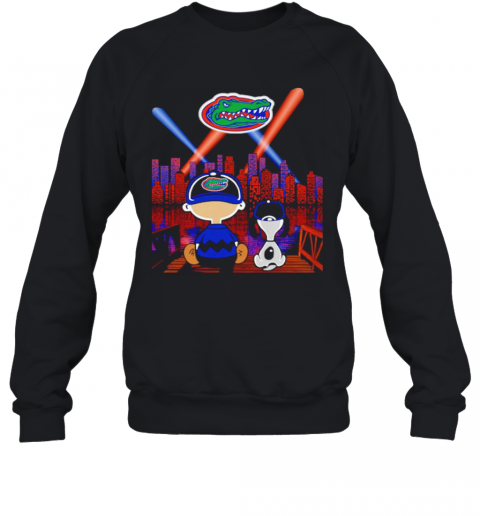 Snoopy And Charlie Brown Watching Florida Gators City By Night T-Shirt Unisex Sweatshirt