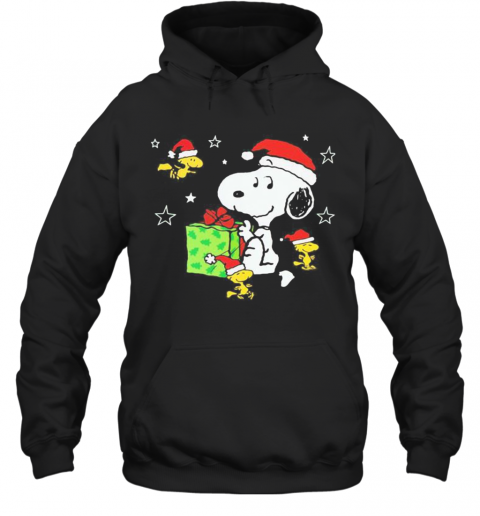 Snoopy And Woodstock Merry Christmas Stars T-Shirt Unisex Hoodie