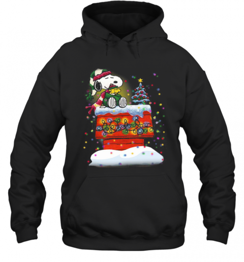 Snoopy And Woodstock Merry Christmas T-Shirt Unisex Hoodie