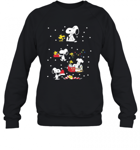 Snoopy And Woodstock Merry Christmas T-Shirt Unisex Sweatshirt