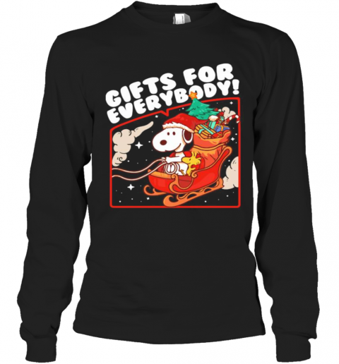 Snoopy Gifts For Everybody Christmas T-Shirt Long Sleeved T-shirt 