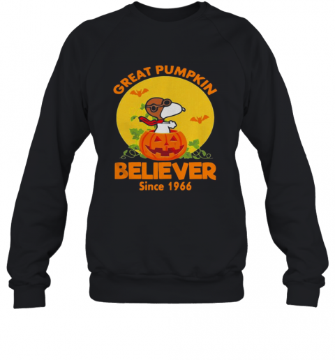 Snoopy Great Pumpkin Believer Since 1966 Halloween T-Shirt Unisex Sweatshirt