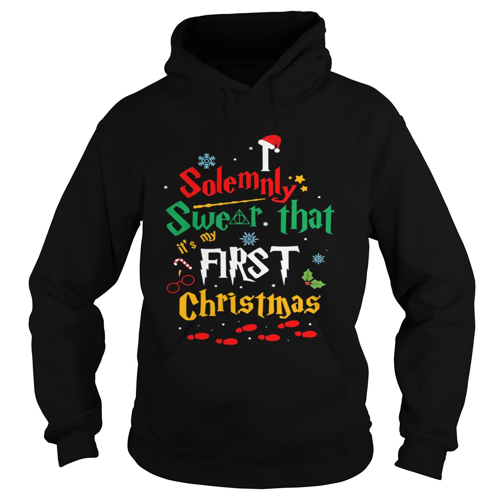 Solemnly swear its my that first christmas hat santa Hoodie