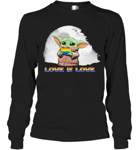 Star Wars Baby Yoda Love Is Love Lgbt T-Shirt Long Sleeved T-shirt 