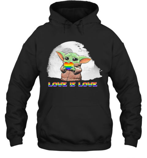 Star Wars Baby Yoda Love Is Love Lgbt T-Shirt Unisex Hoodie