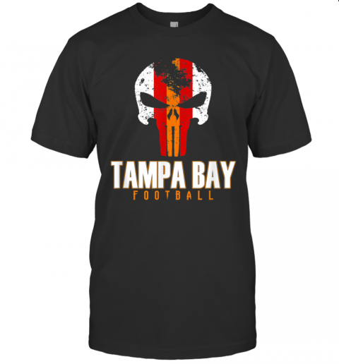 Tampa Bay Varsity Style Retro Football Skull T-Shirt