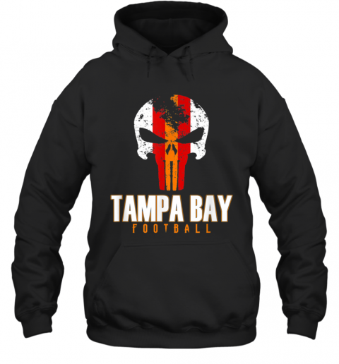 Tampa Bay Varsity Style Retro Football Skull T-Shirt Unisex Hoodie