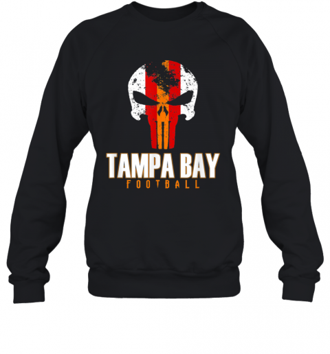 Tampa Bay Varsity Style Retro Football Skull T-Shirt Unisex Sweatshirt