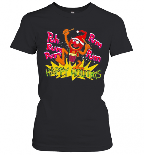 The Muppets Drummer Puh Rum Pum Happy Holiday T-Shirt Classic Women's T-shirt