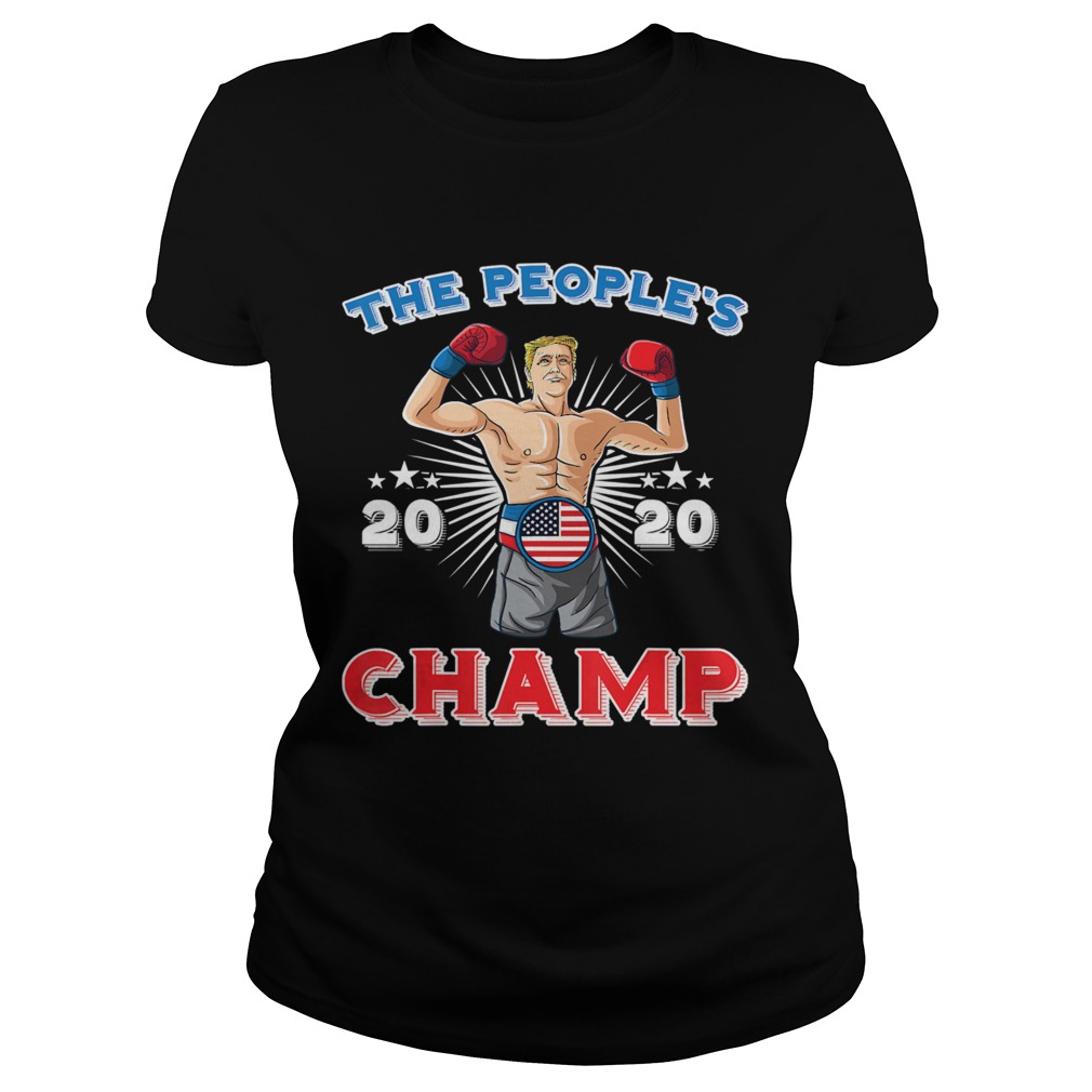 The Peoples Champ Boxer 45 President Trump Winning Election Classic Ladies