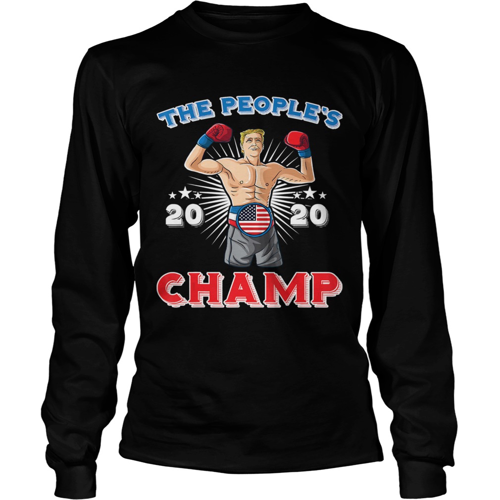 The Peoples Champ Boxer 45 President Trump Winning Election Long Sleeve