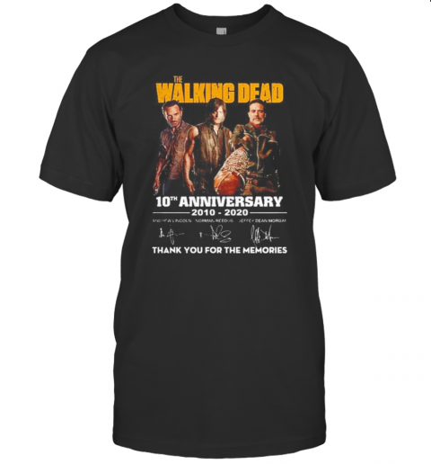 The Walking Dead 10Th Anniversary 2010 2020 Thank You For The Memories T-Shirt