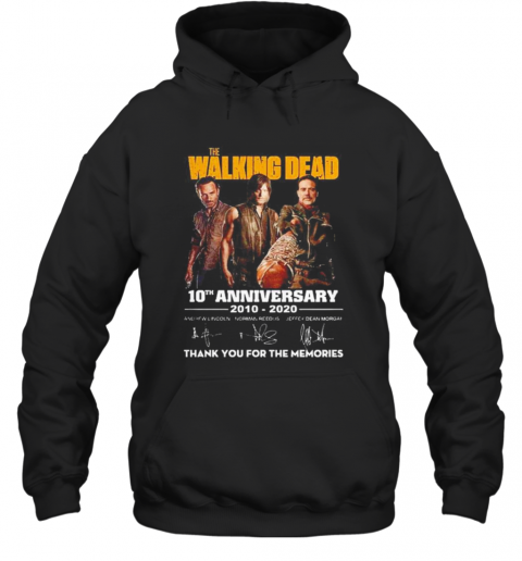 The Walking Dead 10Th Anniversary 2010 2020 Thank You For The Memories T-Shirt Unisex Hoodie