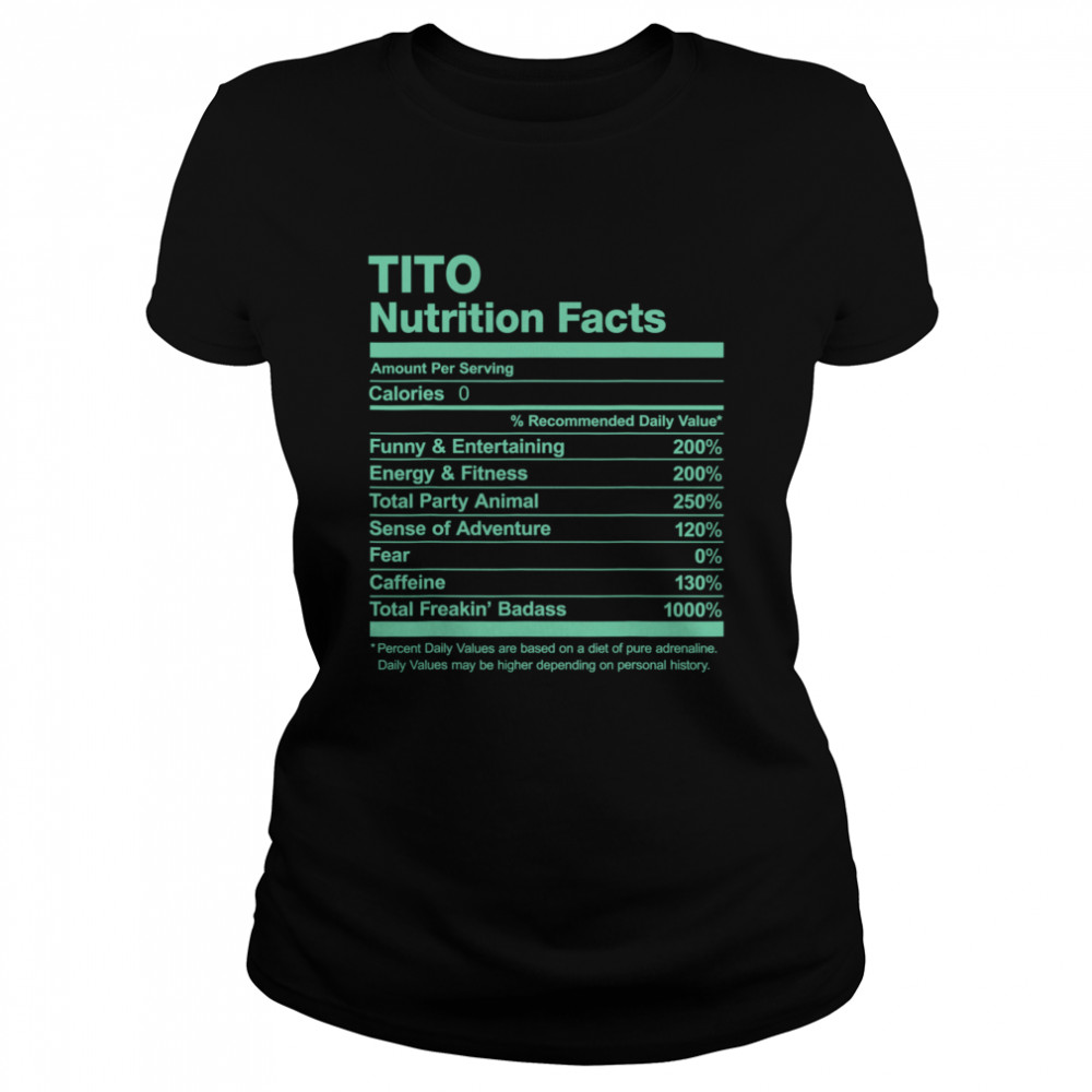 Tito Nutrition Facts Name Family Classic Women's T-shirt