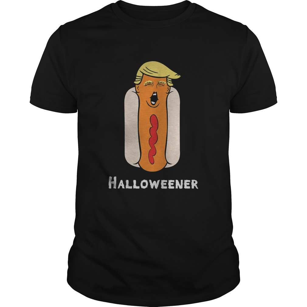 Trump Halloween Funny Weiner Hot Dog Head Trick Or Treat shirt