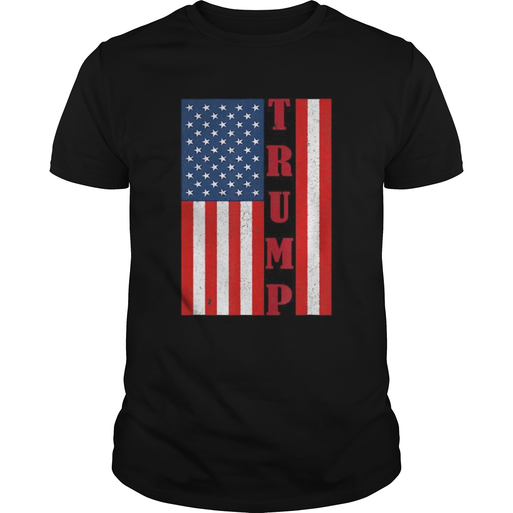 Trump Vintage Retro Distressed USA Flag American Trump flags shirt