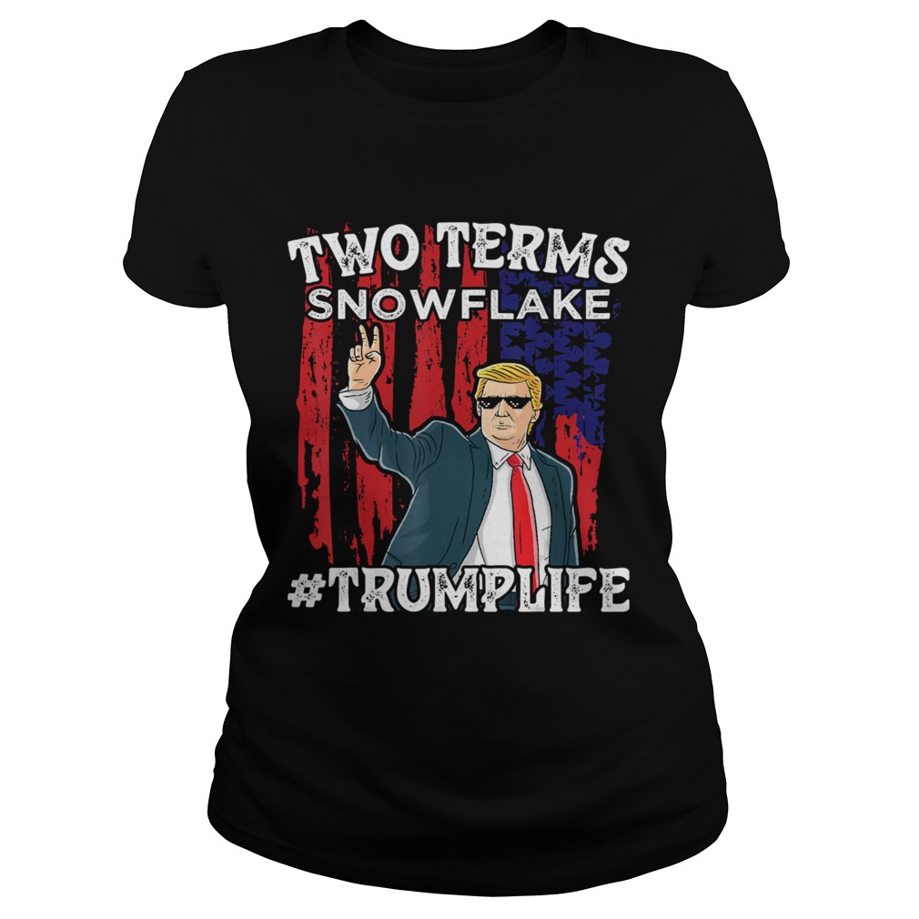 Two Terms Snowflake Vote President Trump US Flag Sunglasses Classic Ladies