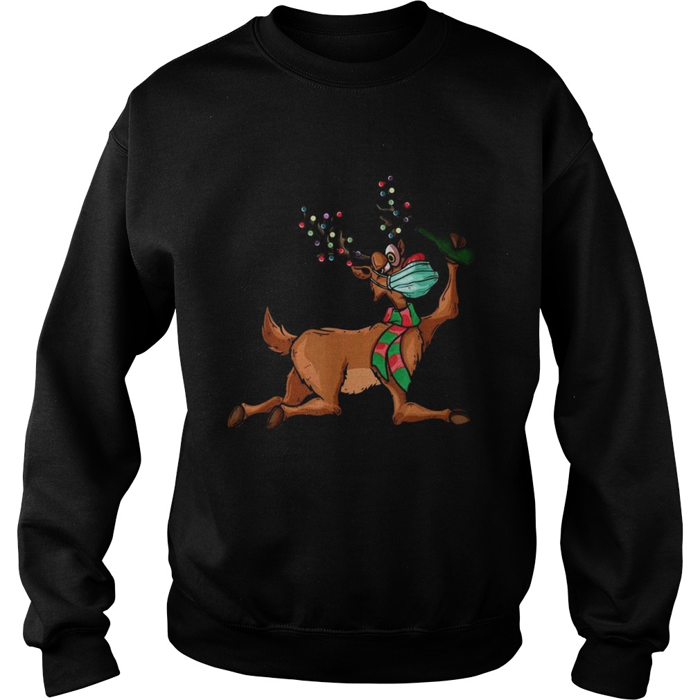 Ugly Christmas Drunk Reindeer Mask XMas 2020 Sweatshirt