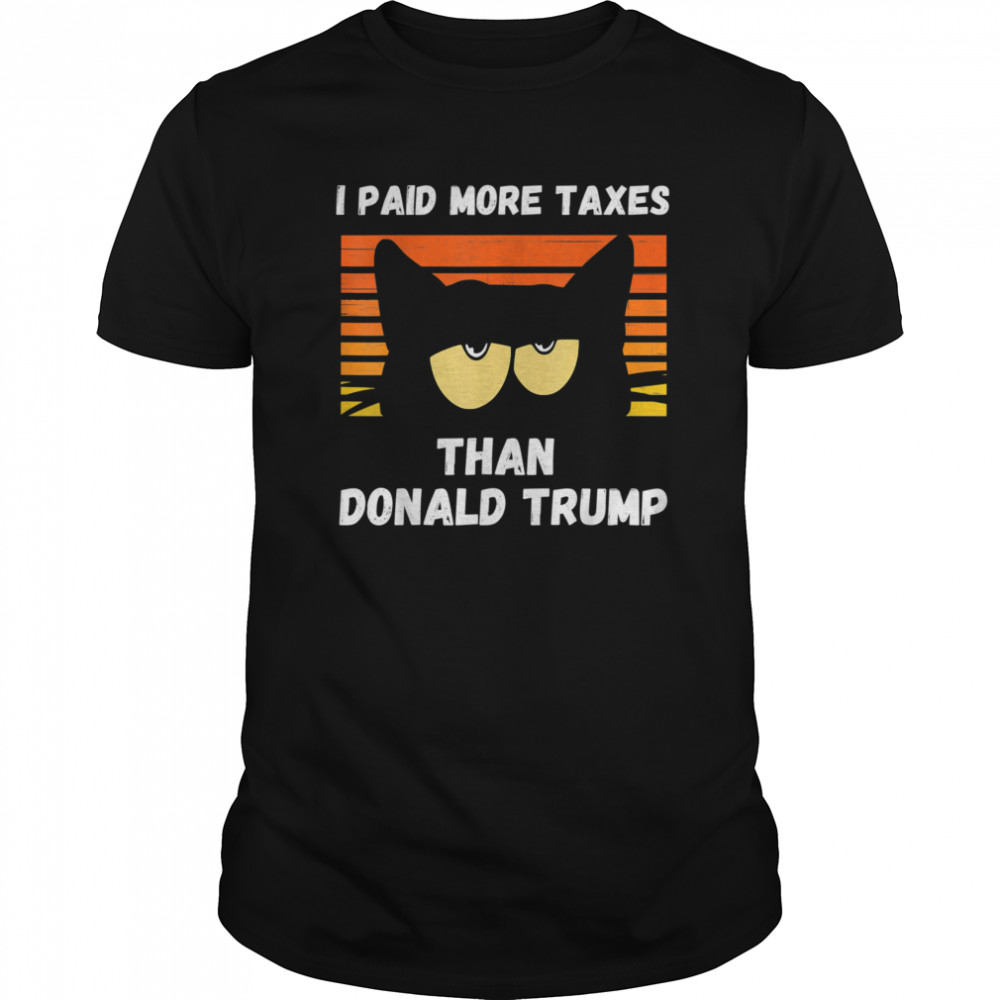Vintage I Paid More Taxes Than Donald Trump2020 Debate shirt